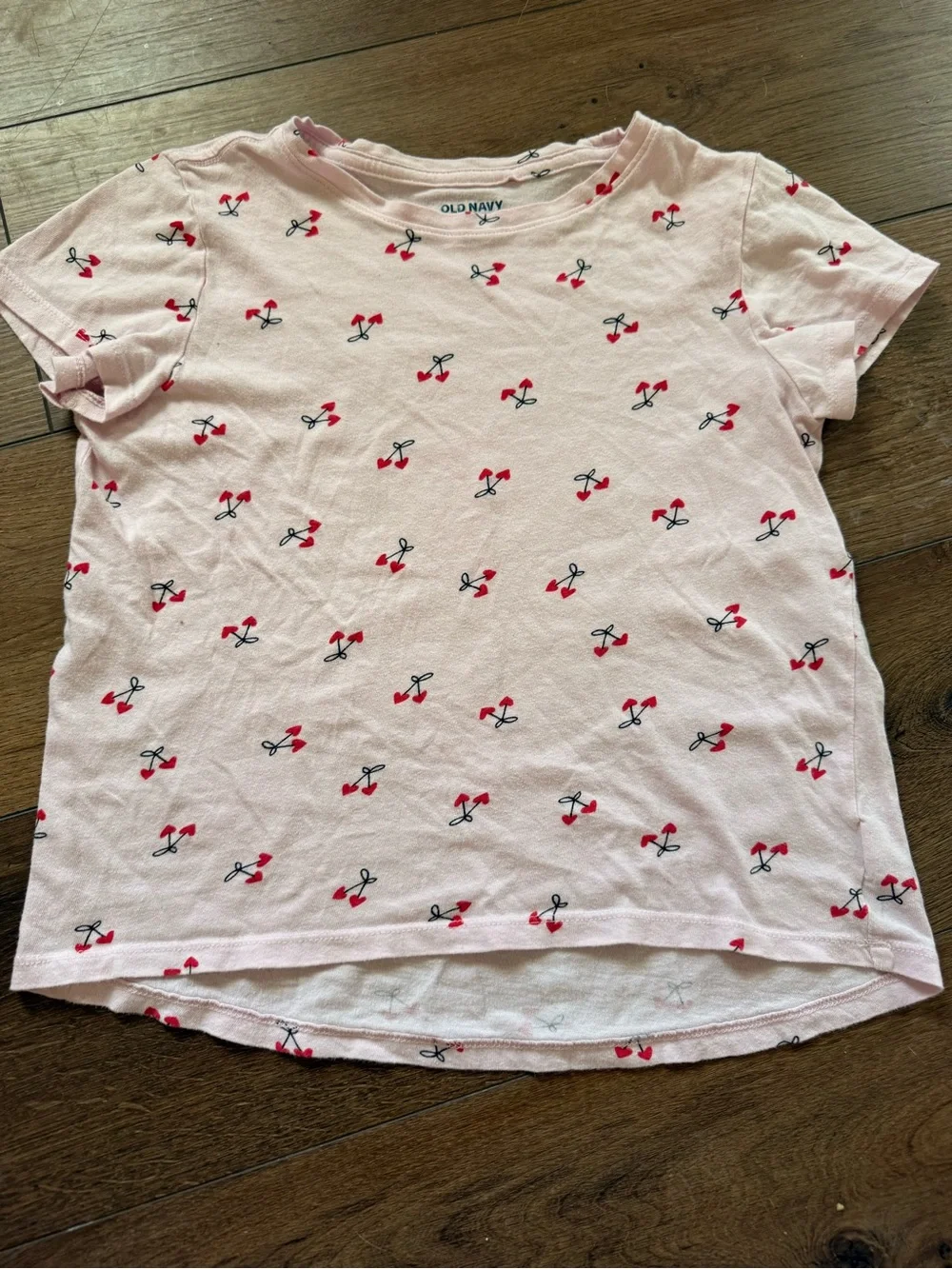 Old Navy Pink Cherry Print Short Sleeve Tee for Kids